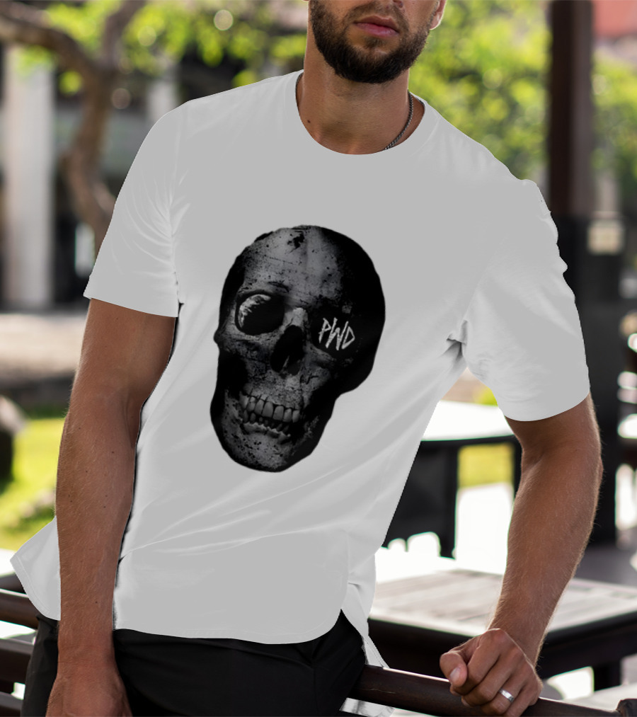 PWD Parkway Drive Dark Days 2012 Atlas Skull Image T-Shirt