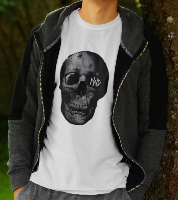 PWD Parkway Drive Dark Days 2012 Atlas Skull Image T-Shirt