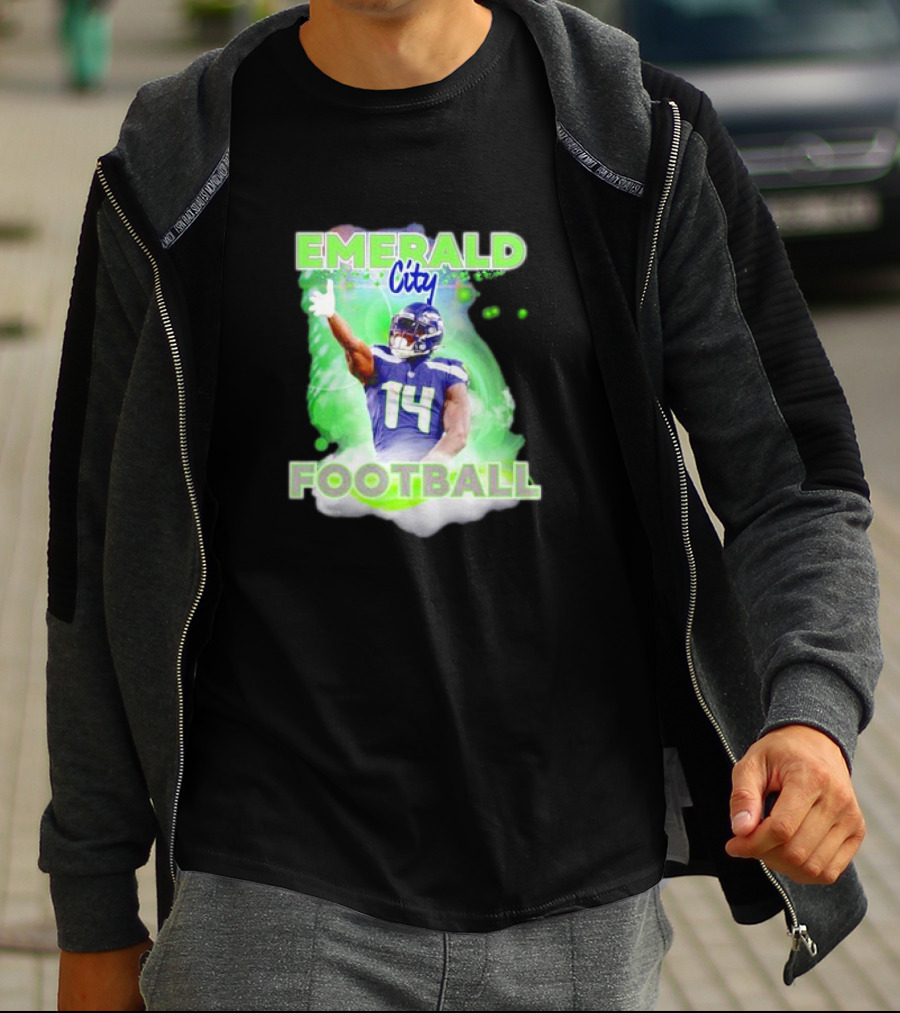 Emerald City Football DK Metcalf Seattle Seahawks 14 T-Shirt