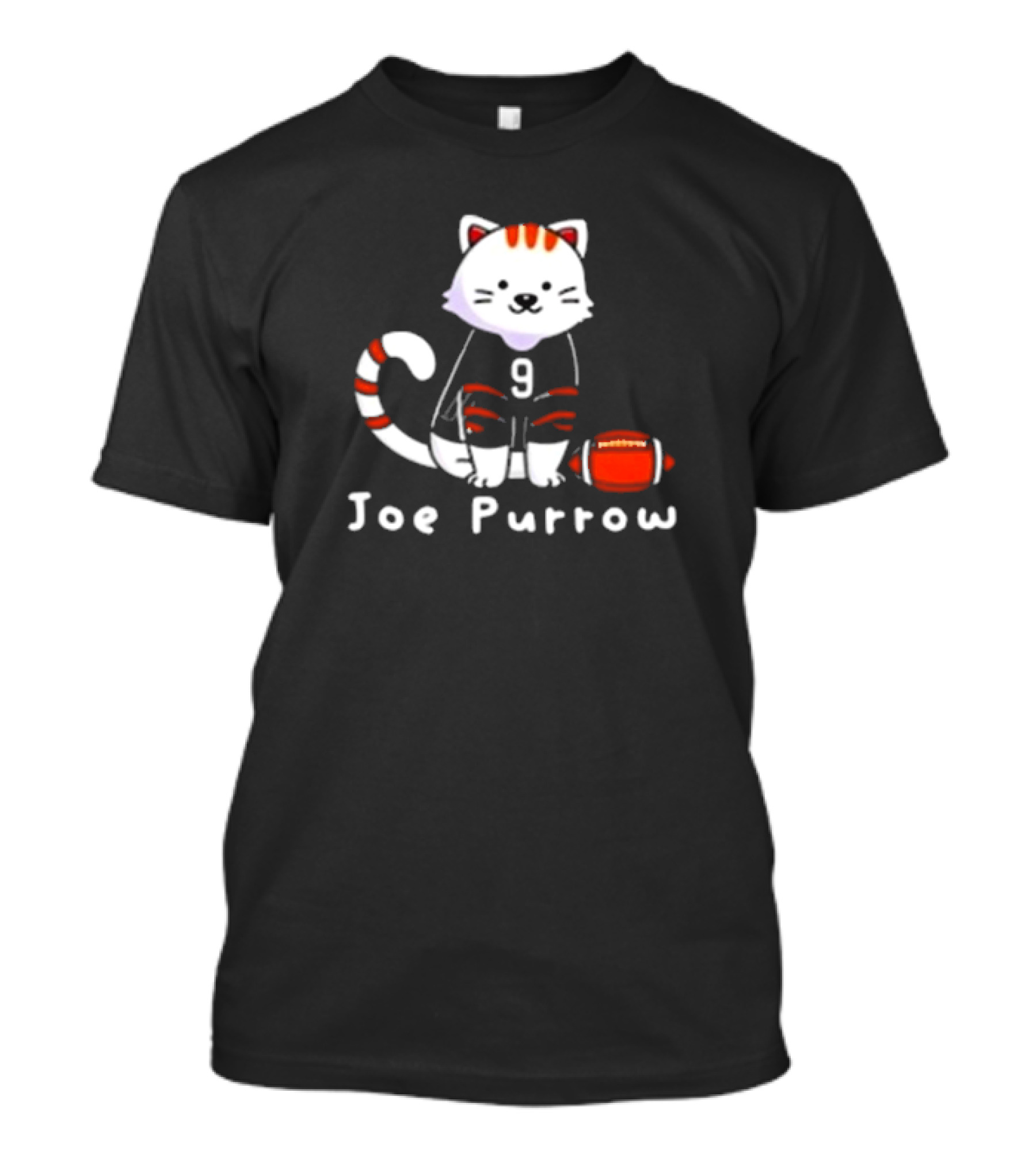 Cincinnati Bengals Cat Joe Purrow Football Player T-Shirt