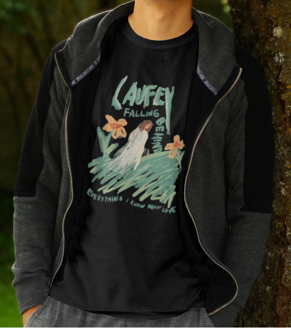 Laufey Falling Behind Everything I Know About Love With Daisies And Figure In Field T-Shirt