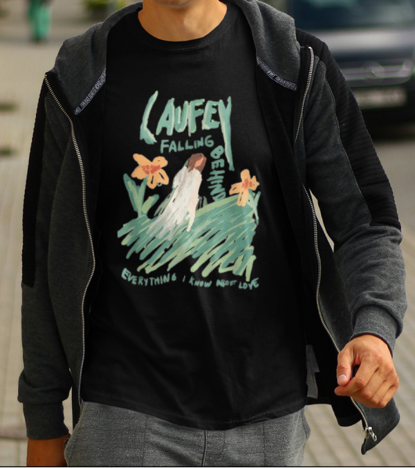 Laufey Falling Behind Everything I Know About Love With Daisies And Figure In Field T-Shirt