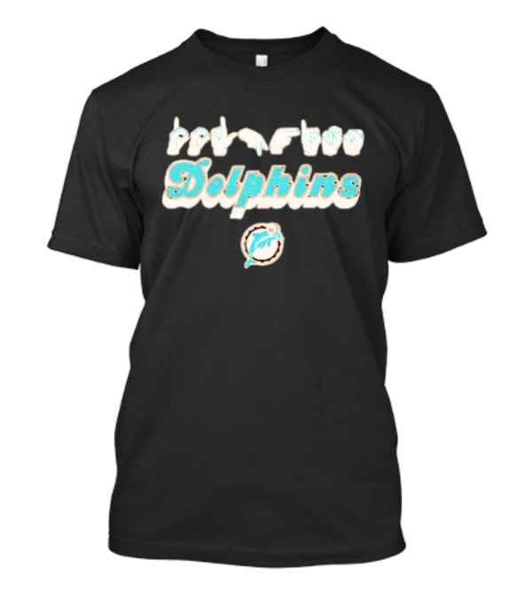 Miami Dolphins Love Hand Sign ASL T-Shirt