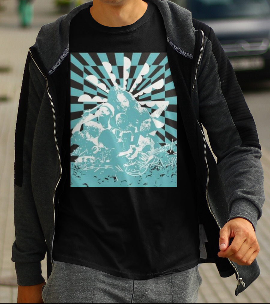 The War On Drugs Optical Collage Sunburst Band Montage T-Shirt