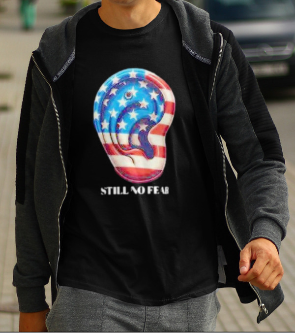 Still No Fear American Flag Ear T-Shirt