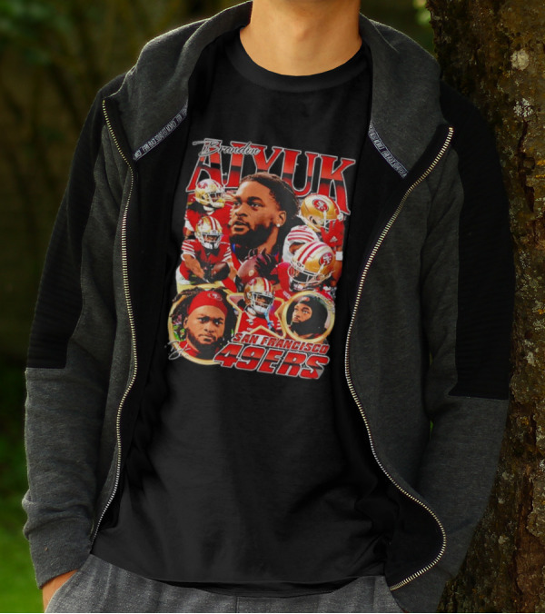 Brandon Aiyuk San Francisco 49ers NFL Football Player Collage T-Shirt