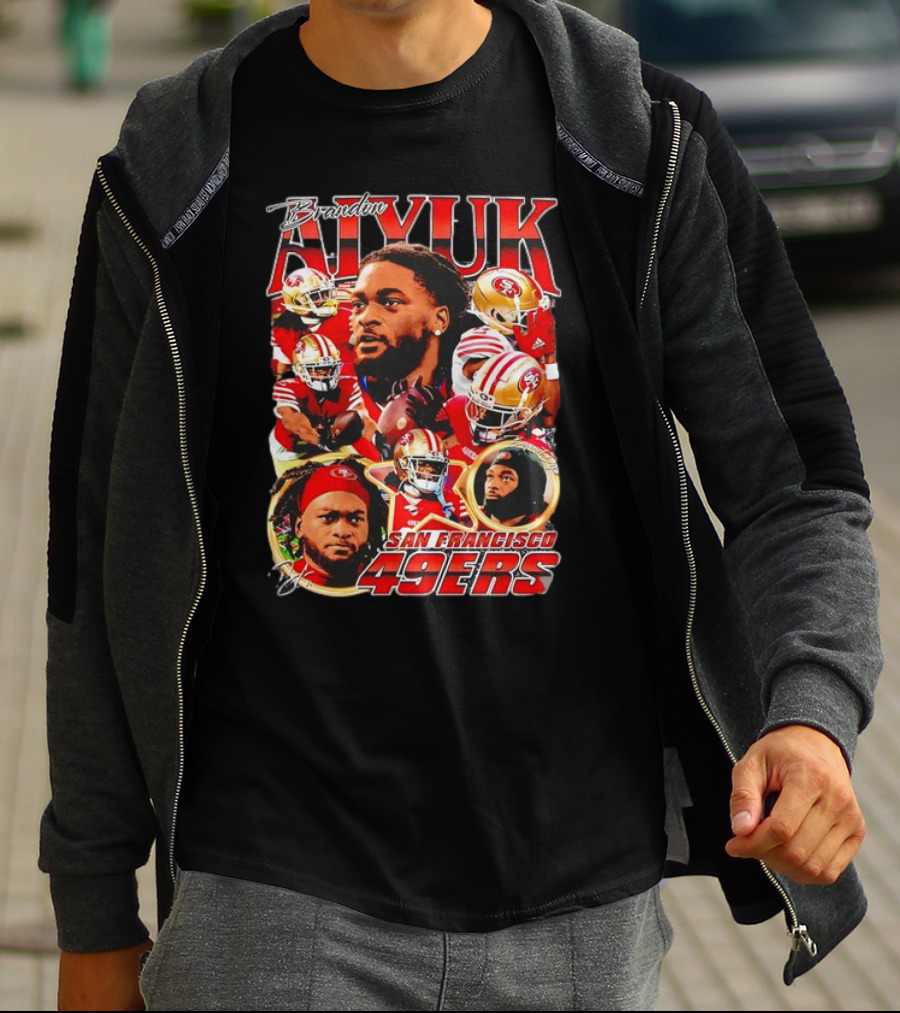 Brandon Aiyuk San Francisco 49ers NFL Football Player Collage T-Shirt