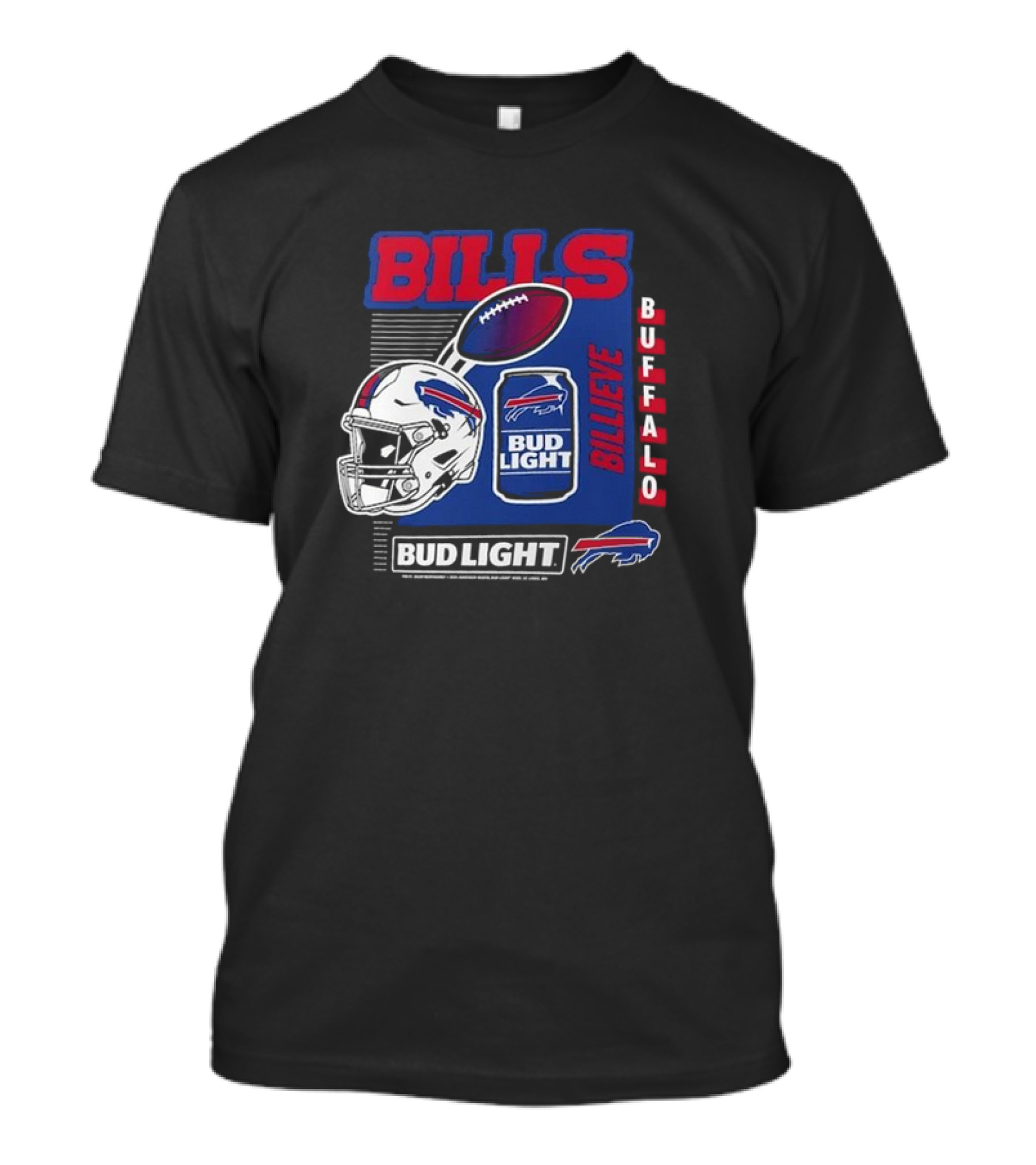 Buffalo Bills Billeve Bud Light Football Helmet Can T-Shirt