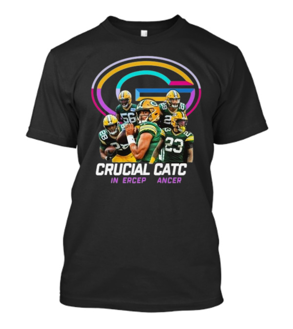 Green Bay Packers Crucial Catch Intercept Cancer NFL Players Team T-Shirt
