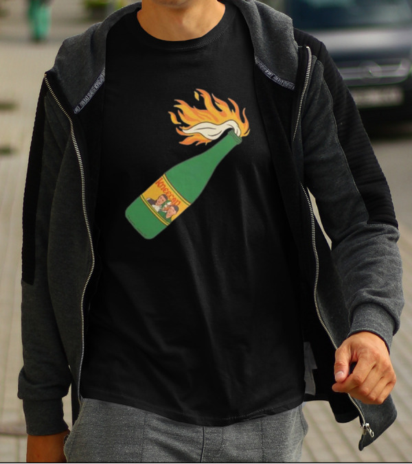 Kneecap Flaming Buckfast Molotov Bottle Green T-Shirt