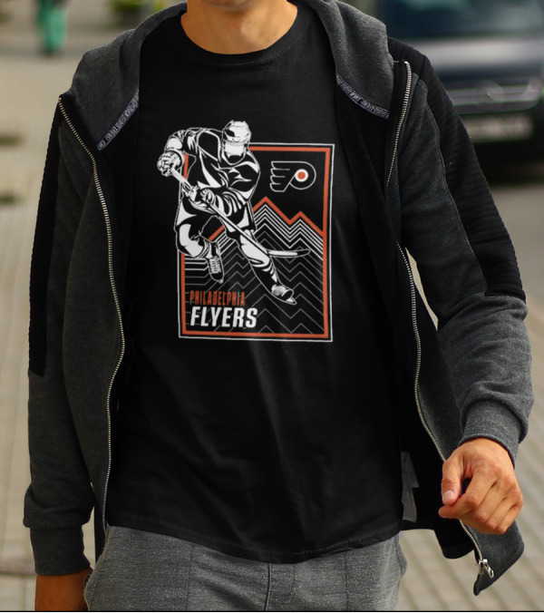 Philadelphia Flyers Hockey Player Graphic With Team T-Shirt