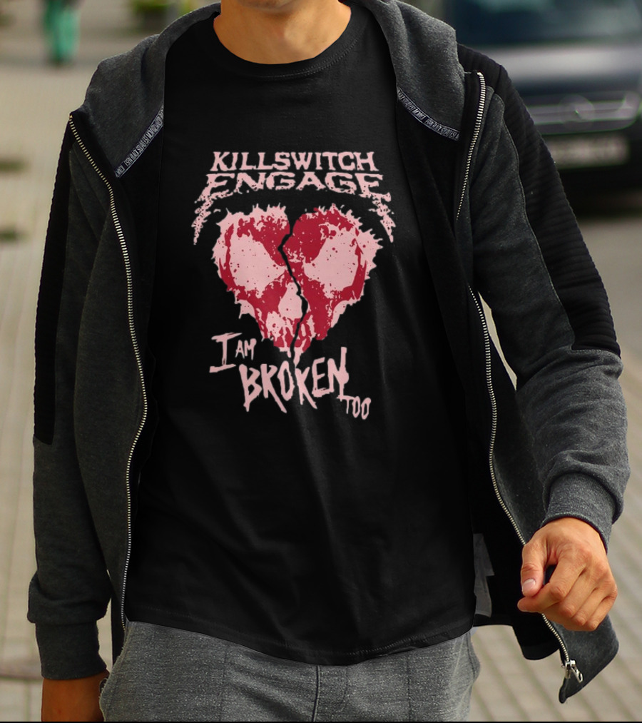 Killswitch Engage I Am Broken Too Cracked Heart T-Shirt