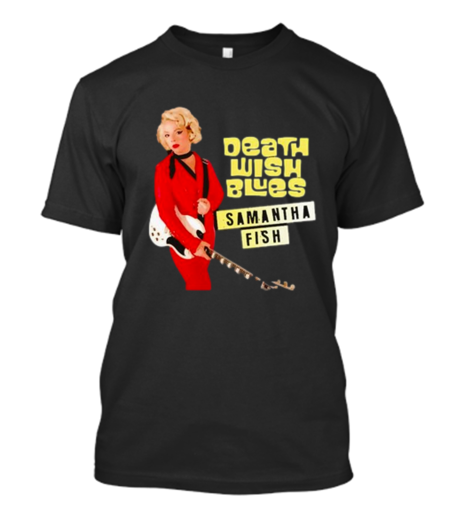 Death Wish Blues Samantha Fish With Guitar In Red T-Shirt