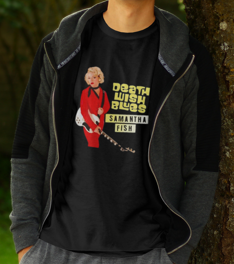 Death Wish Blues Samantha Fish With Guitar In Red T-Shirt