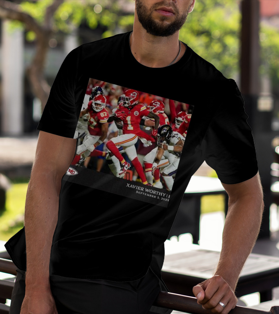 Xavier Worthy Kansas City Chiefs NFL Week 1 September 5 T-Shirt