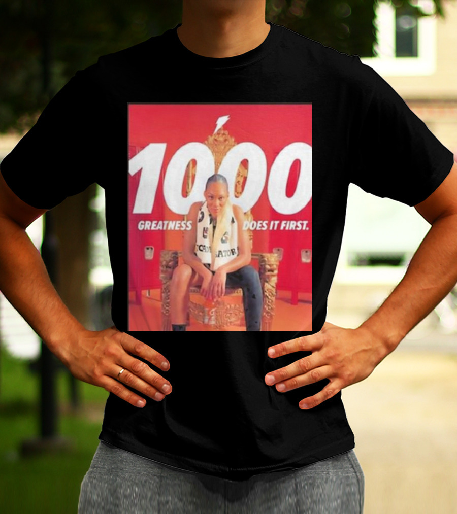 1000 Greatness Does It First A’ja Wilson Iconic Chair Sports Empowerment T-Shirt