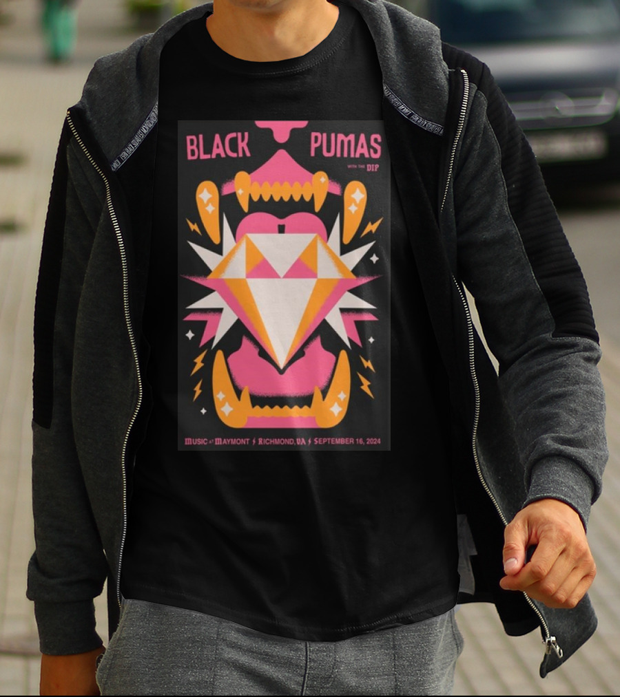 Black Pumas With The Dip Music At Maymont Richmond VA September 16 T-Shirt