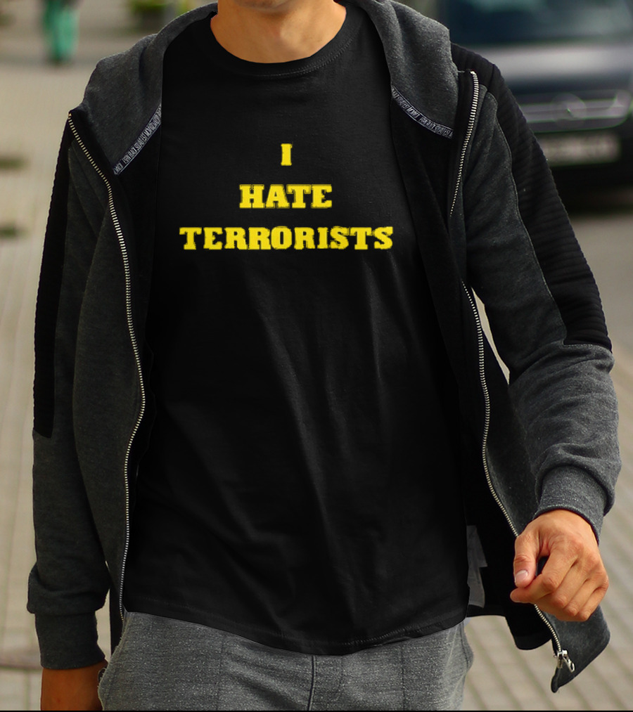 I Hate Terrorists Bold Yellow T-Shirt