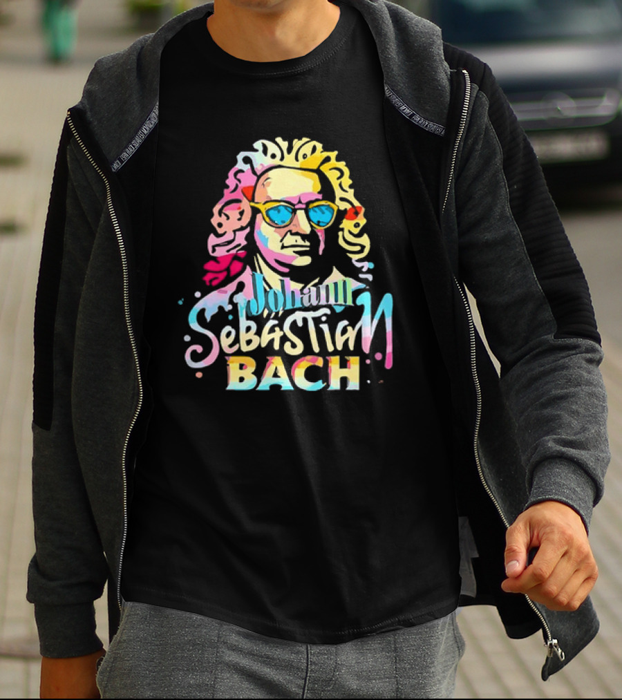Johann Sebastian Bach Colorful Sunglasses T-Shirt
