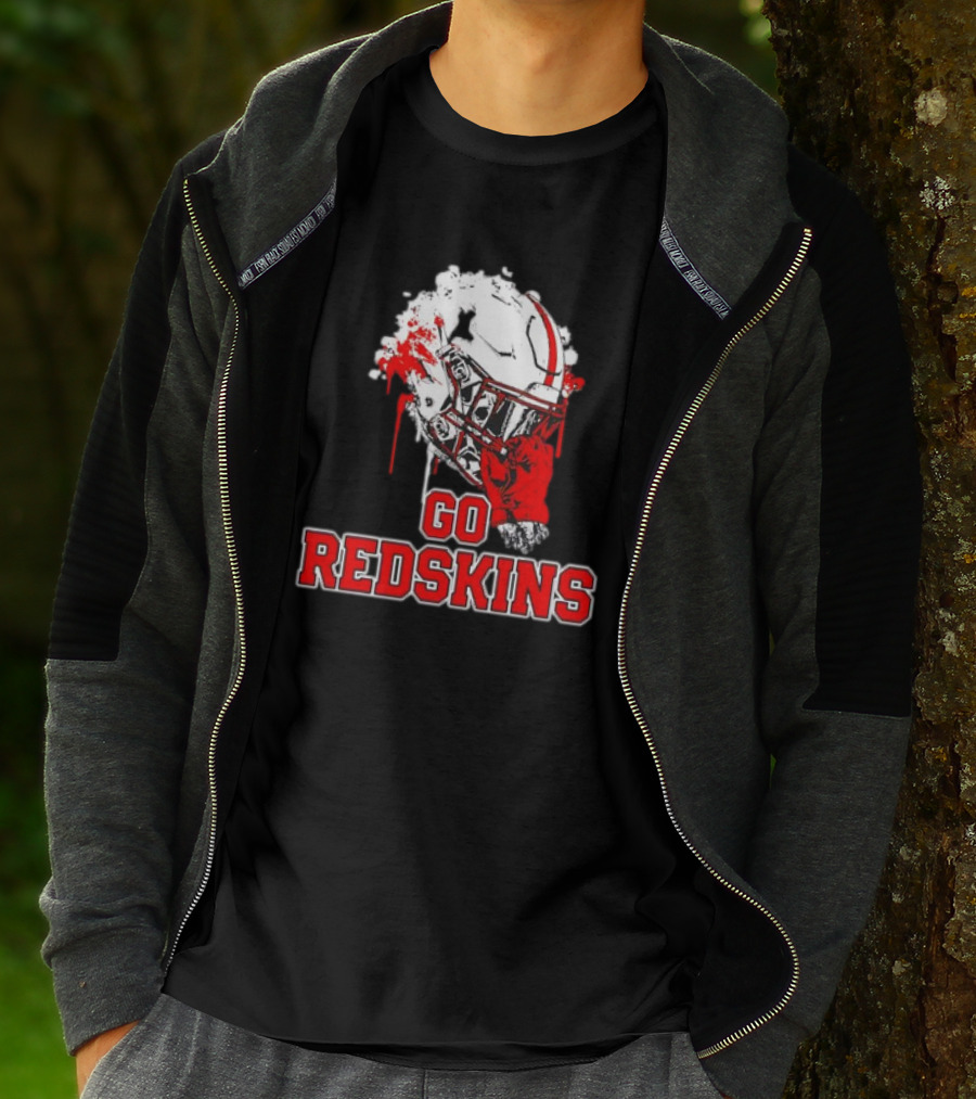 Go Redskins Helmet Burst T-Shirt