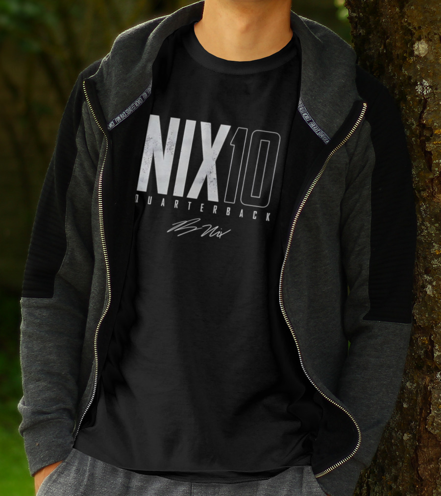 Nix 10 Quarterback Vintage Denver Broncos NFL Football Bo Nix Elite T-Shirt
