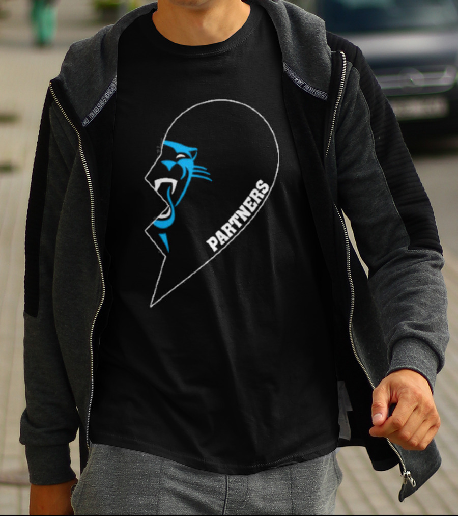 Carolina Panthers Partners Half Heart Emblem T-Shirt