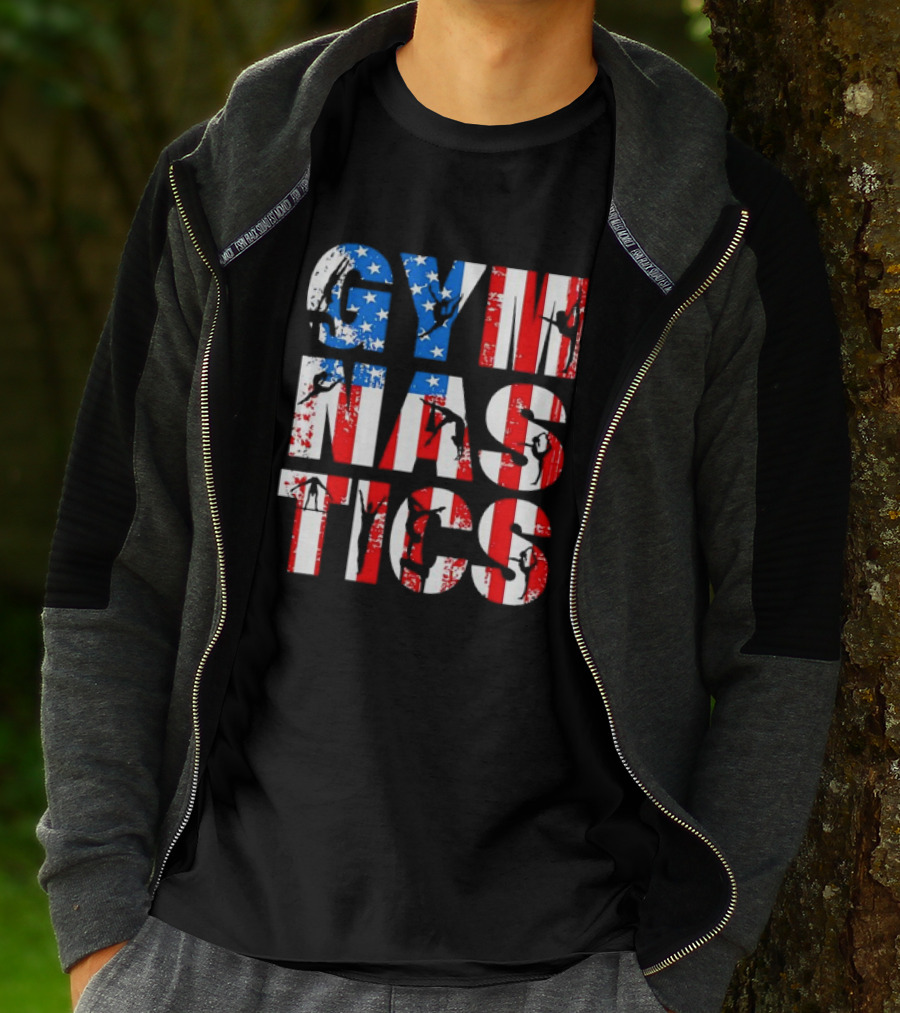 American Flag Gymnastics Team Lovers USA Gymnast T-Shirt