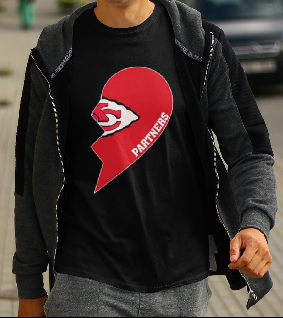 Kansas City Chiefs Partners Half Heart T-Shirt