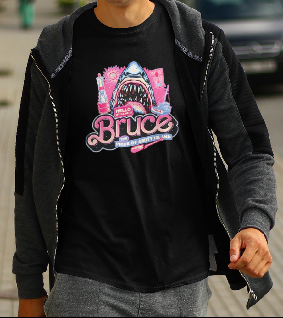 Bruce The Shark Hello My Name Is The Pride Of Amity Island Orca T-Shirt