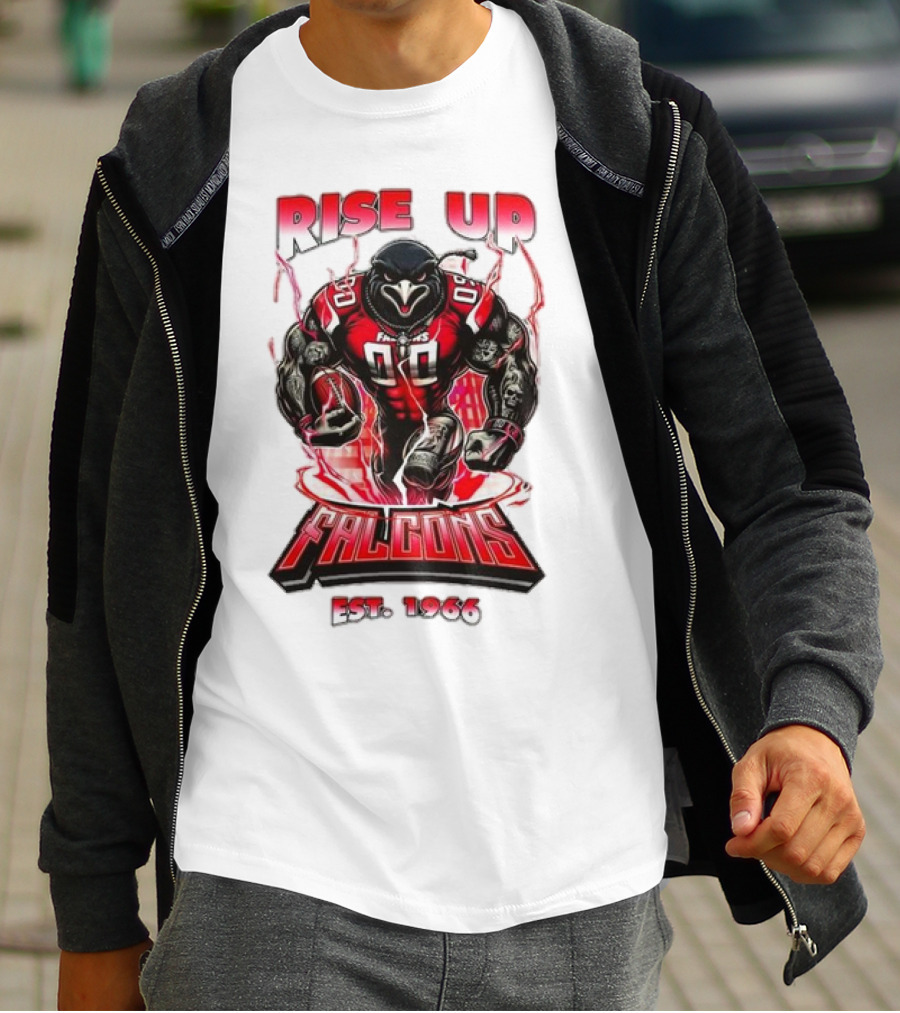Rise Up Falcons Est 1966 Atlanta Falcons Mascot T-Shirt