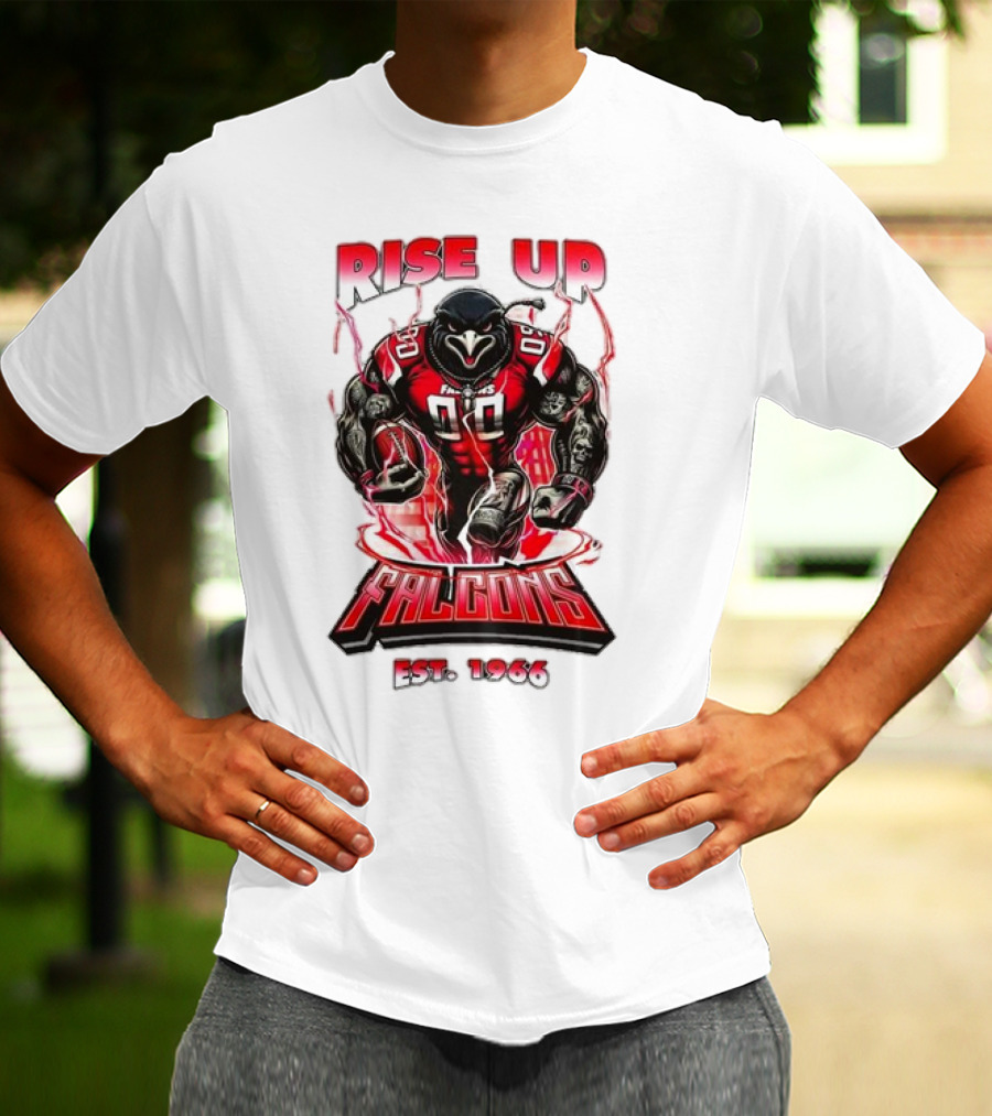 Rise Up Falcons Est 1966 Atlanta Falcons Mascot T-Shirt
