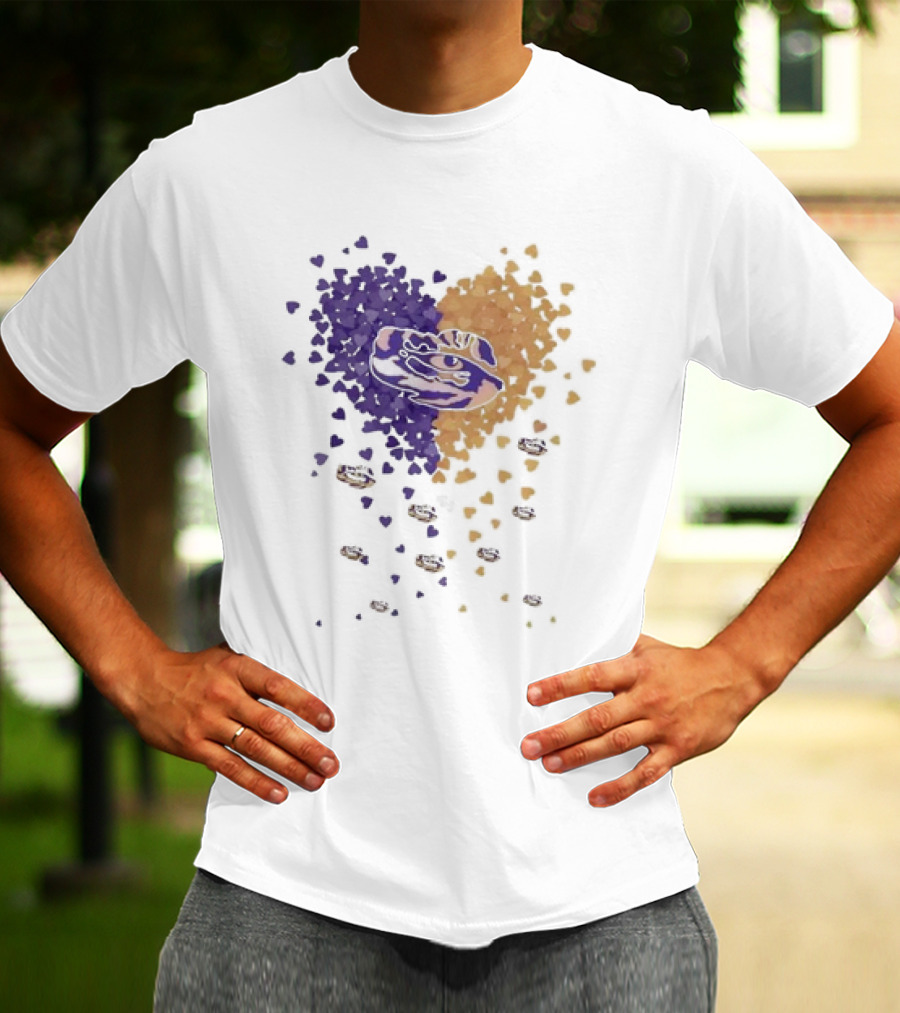 Heart Full Of LSU Tigers Geaux Tigers Purple And Gold T-Shirt