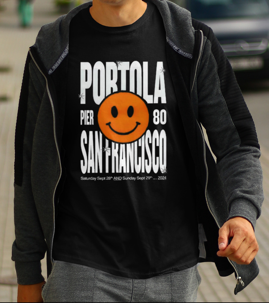 Portola Smiley San Francisco Pier 80 September 28-29 T-Shirt