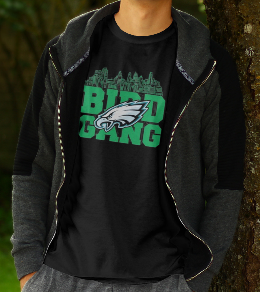 Bird Gang Philadelphia Eagles Bird Head Skyline T-Shirt
