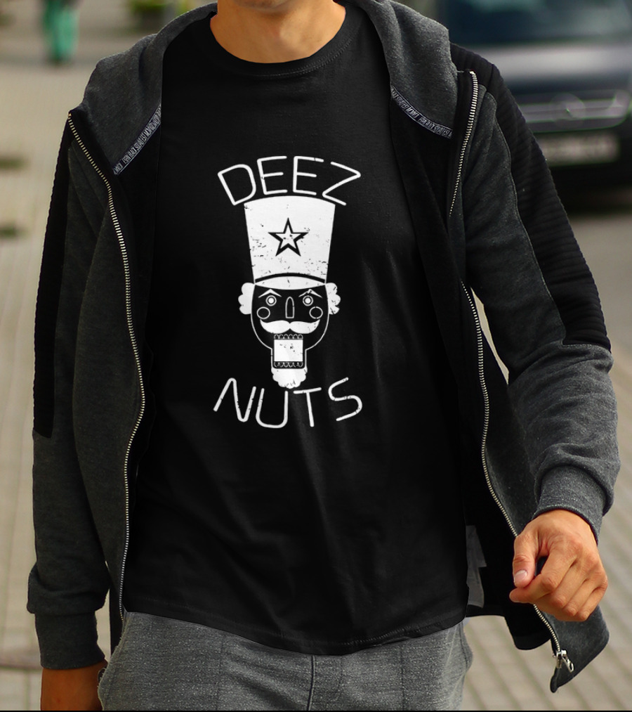 Christmas Nutcracker Deez Nuts Xmas Star Hat T-Shirt