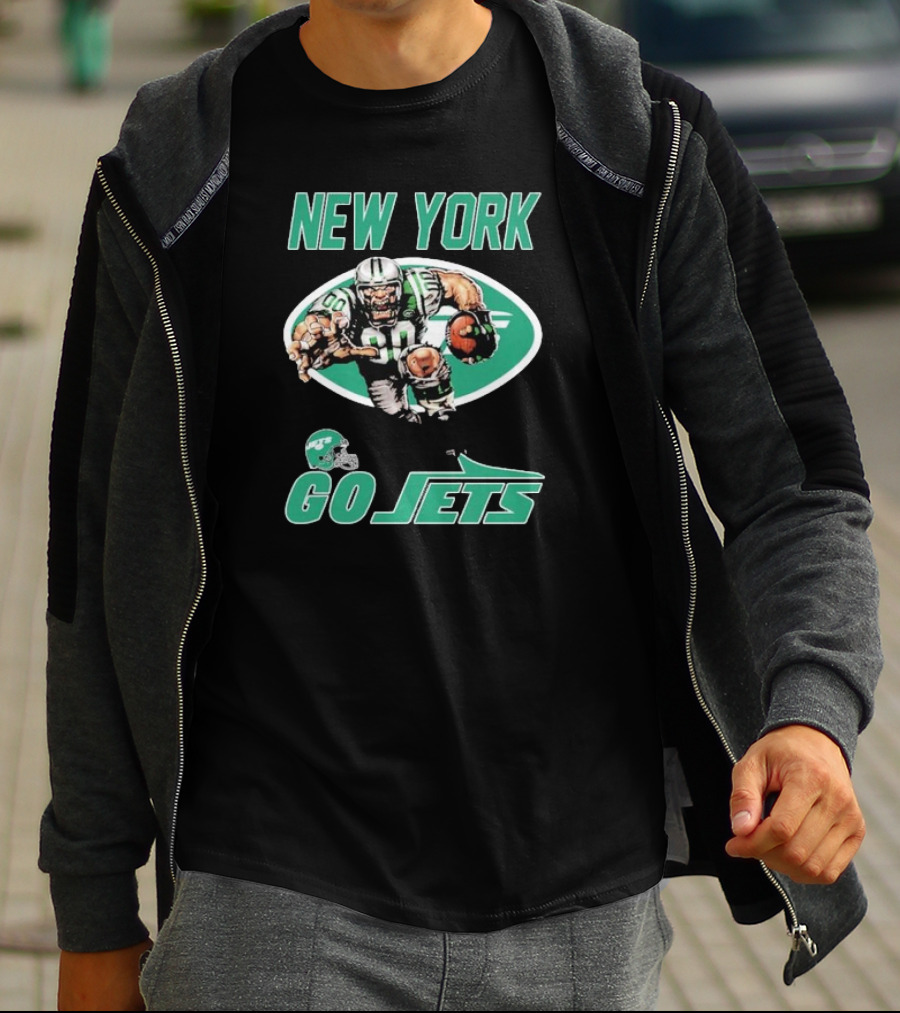 New York Jets Football Player Mascot Go Jets T-Shirt