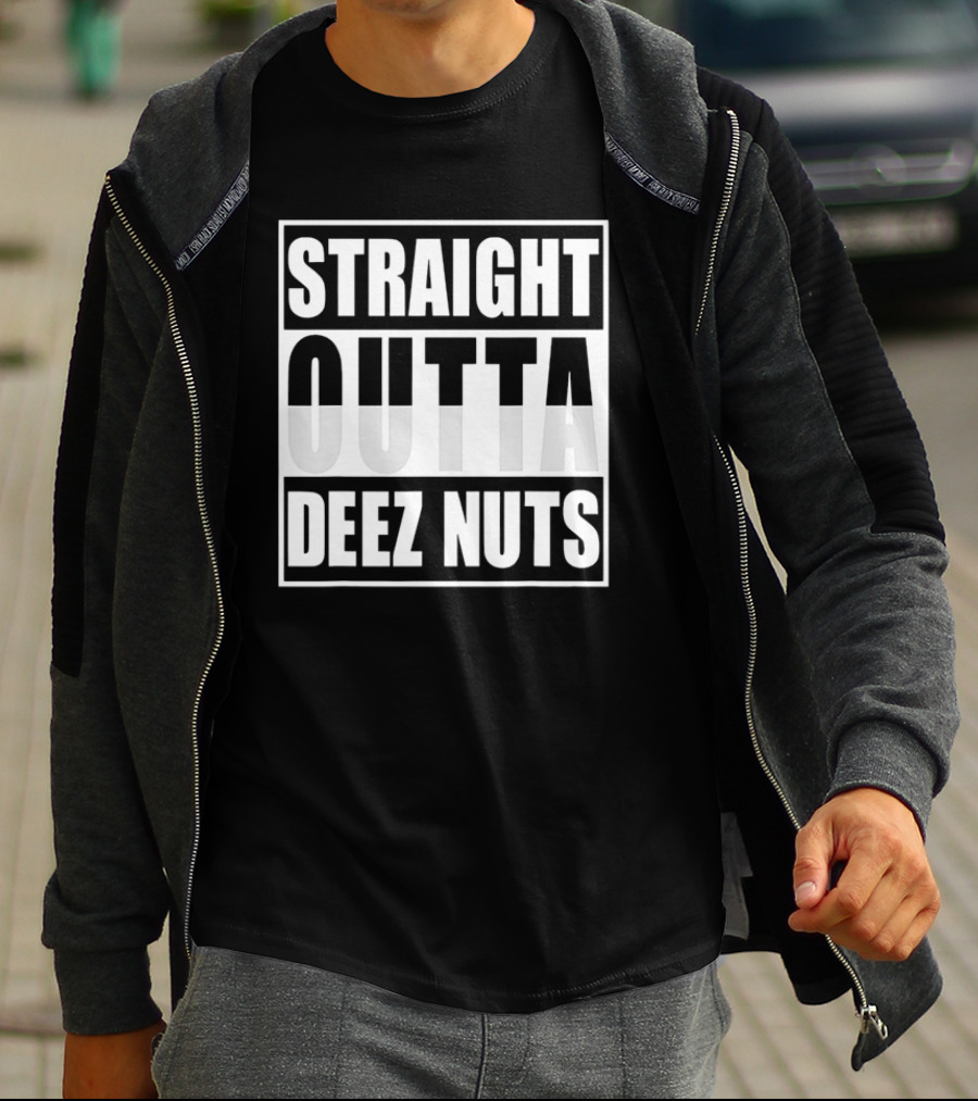 Straight Outta Deez Nuts Christmas T-Shirt