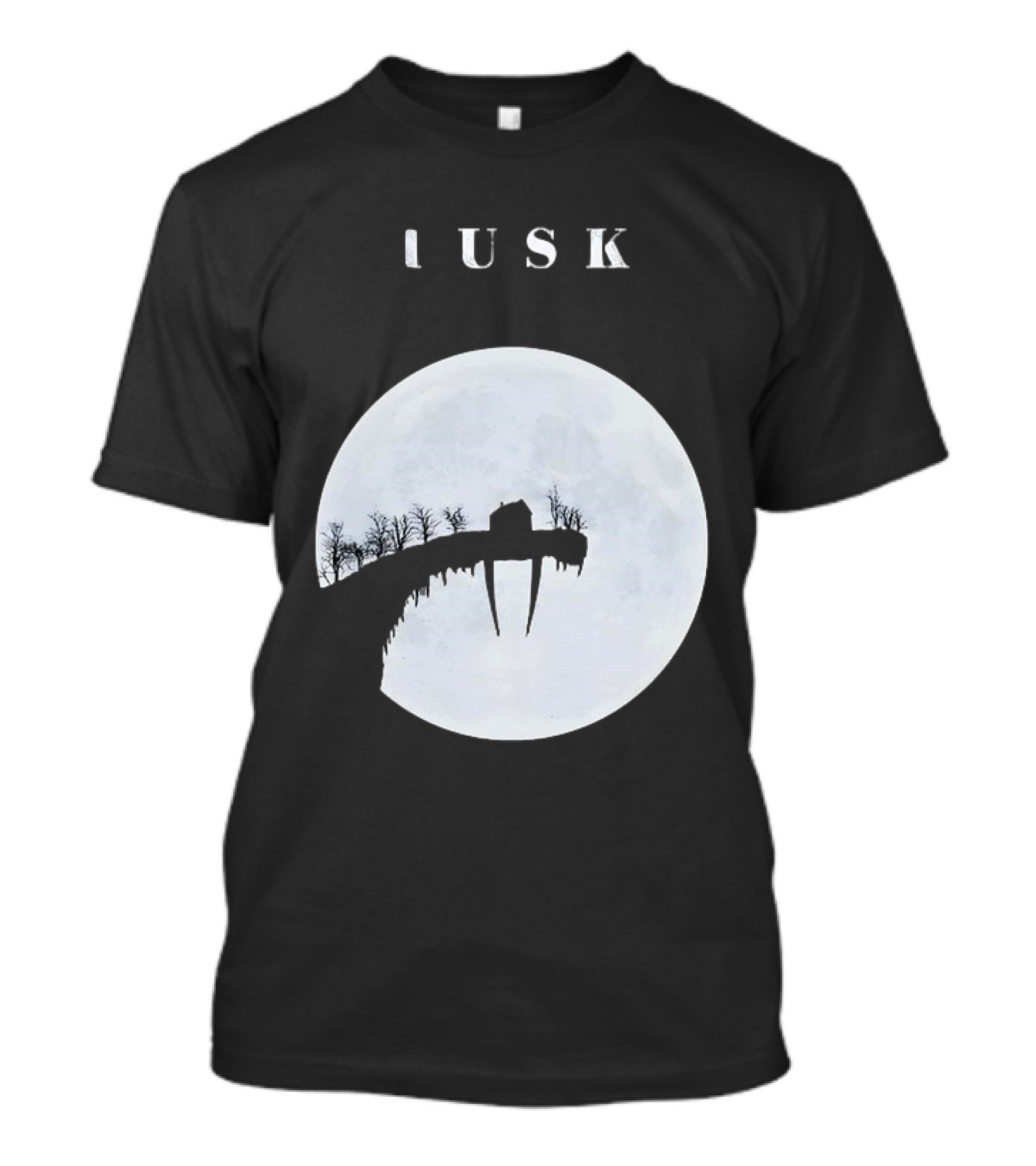 Tusk Moonlit Landscape With House And Trees T-Shirt