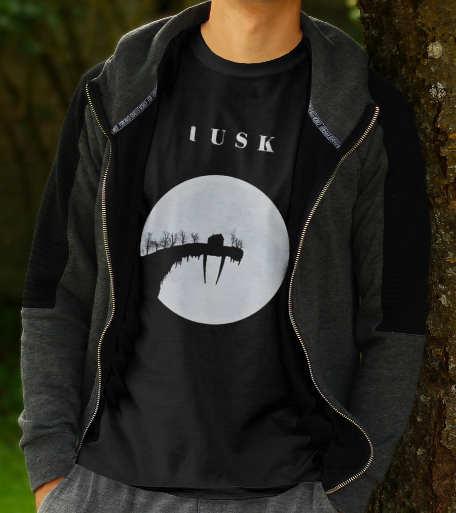 Tusk Moonlit Landscape With House And Trees T-Shirt