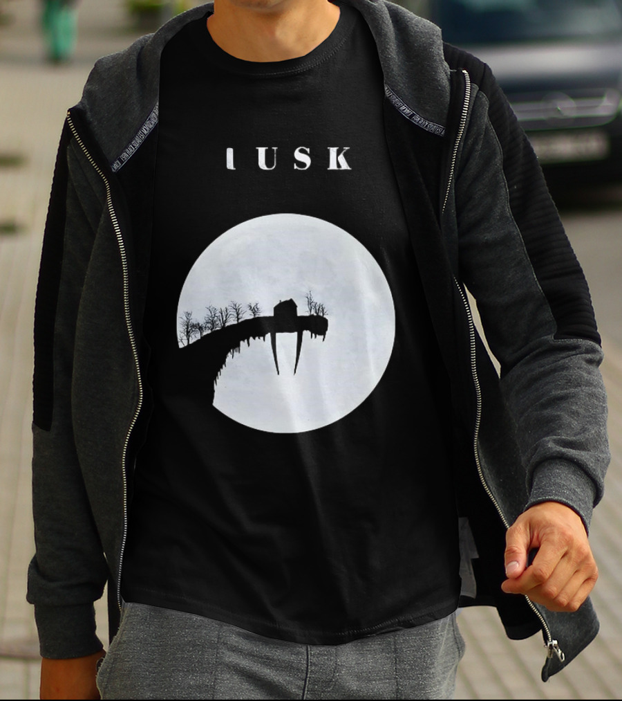 Tusk Moonlit Landscape With House And Trees T-Shirt