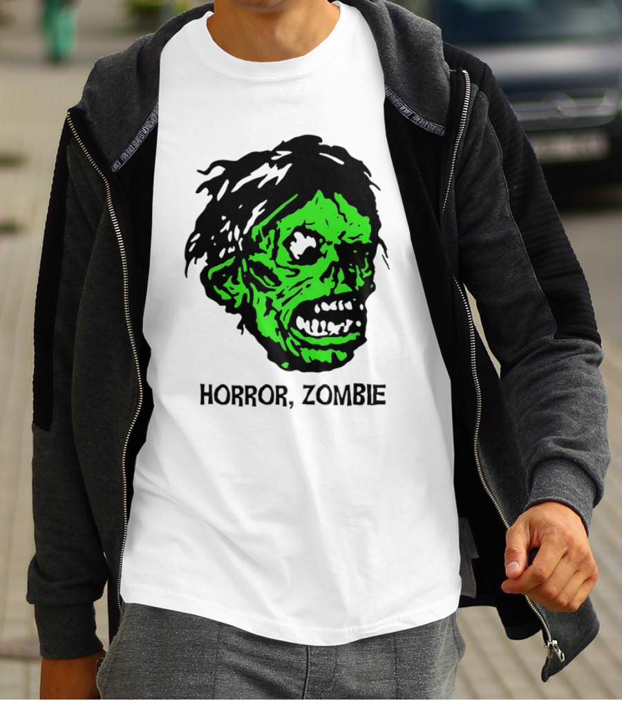 Kirk Hammett Horror Zombie Green Face T-Shirt