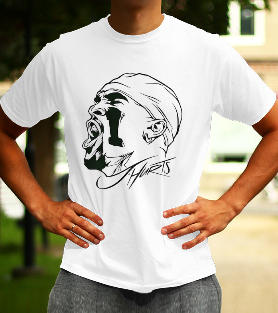 Philadelphia Eagles Jalen Hurts Yelling Vintage T-Shirt