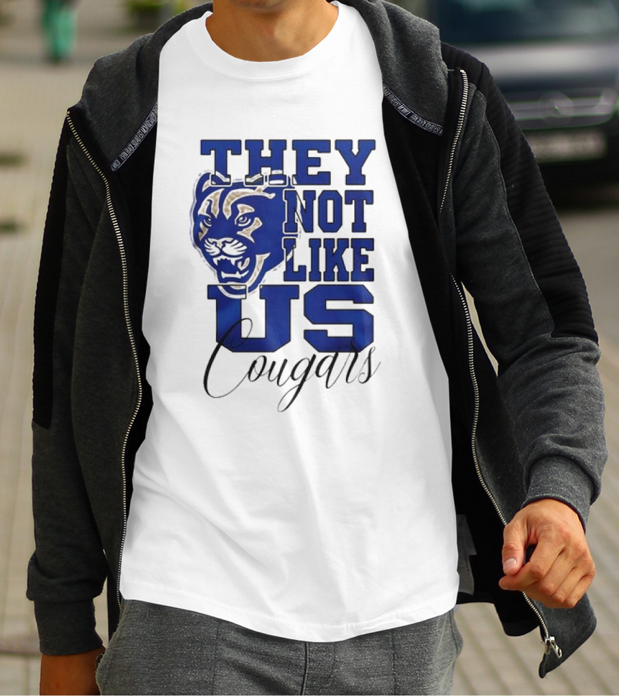 BYU Cougars They Not Like Us Cougars Football Team T-Shirt