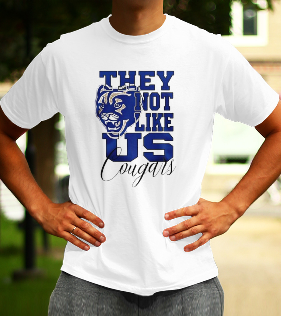 BYU Cougars They Not Like Us Cougars Football Team T-Shirt