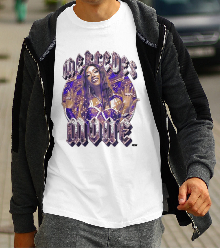 Mercedés Moné Moné Maker In Glamorous Purple Attire T-Shirt