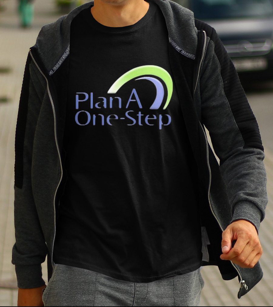 Plan A One Step Green Blue Curve T-Shirt