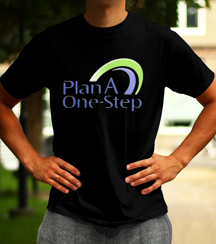 Plan A One Step Green Blue Curve T-Shirt