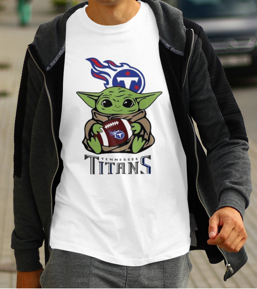Baby Yoda Star Wars Tennessee Titans NFL Football Season T-Shirt