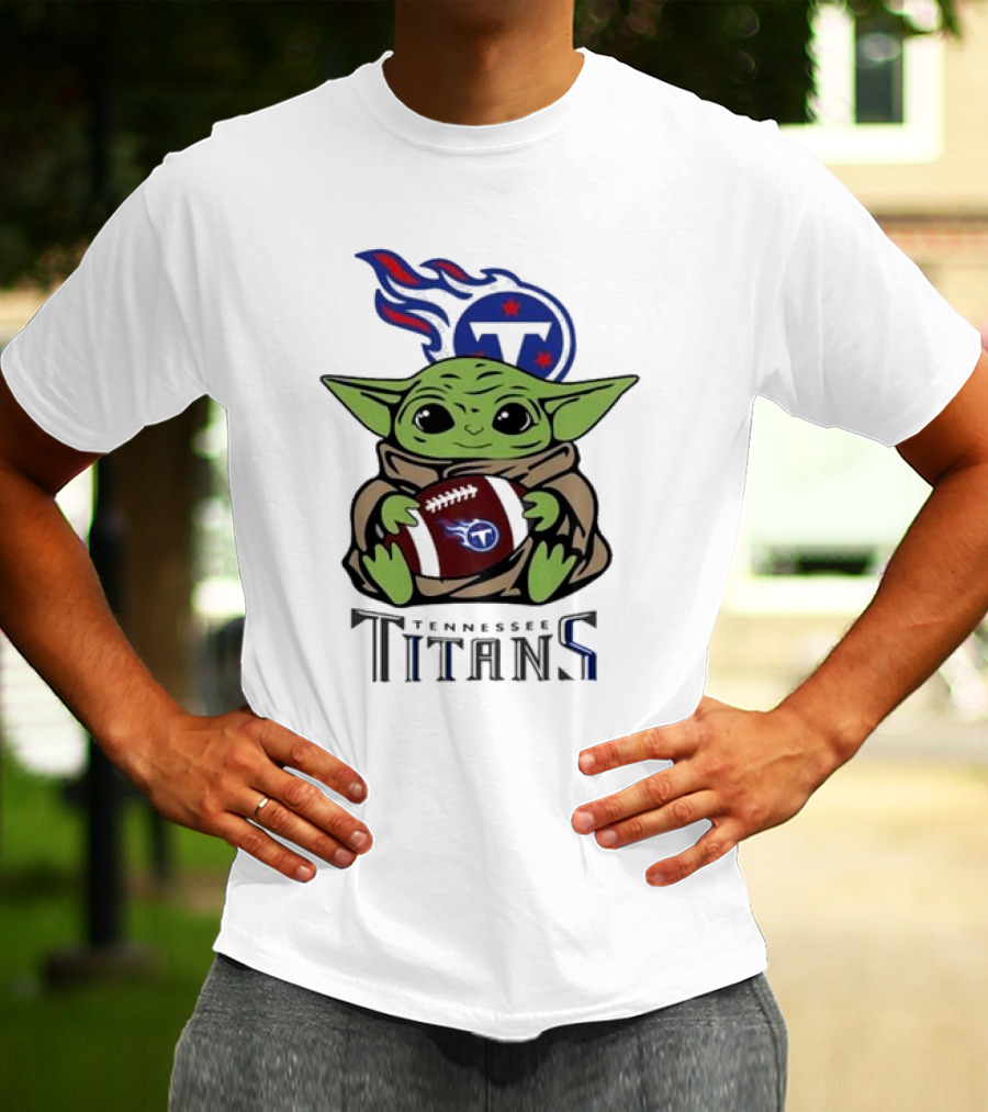 Baby Yoda Star Wars Tennessee Titans NFL Football Season T-Shirt