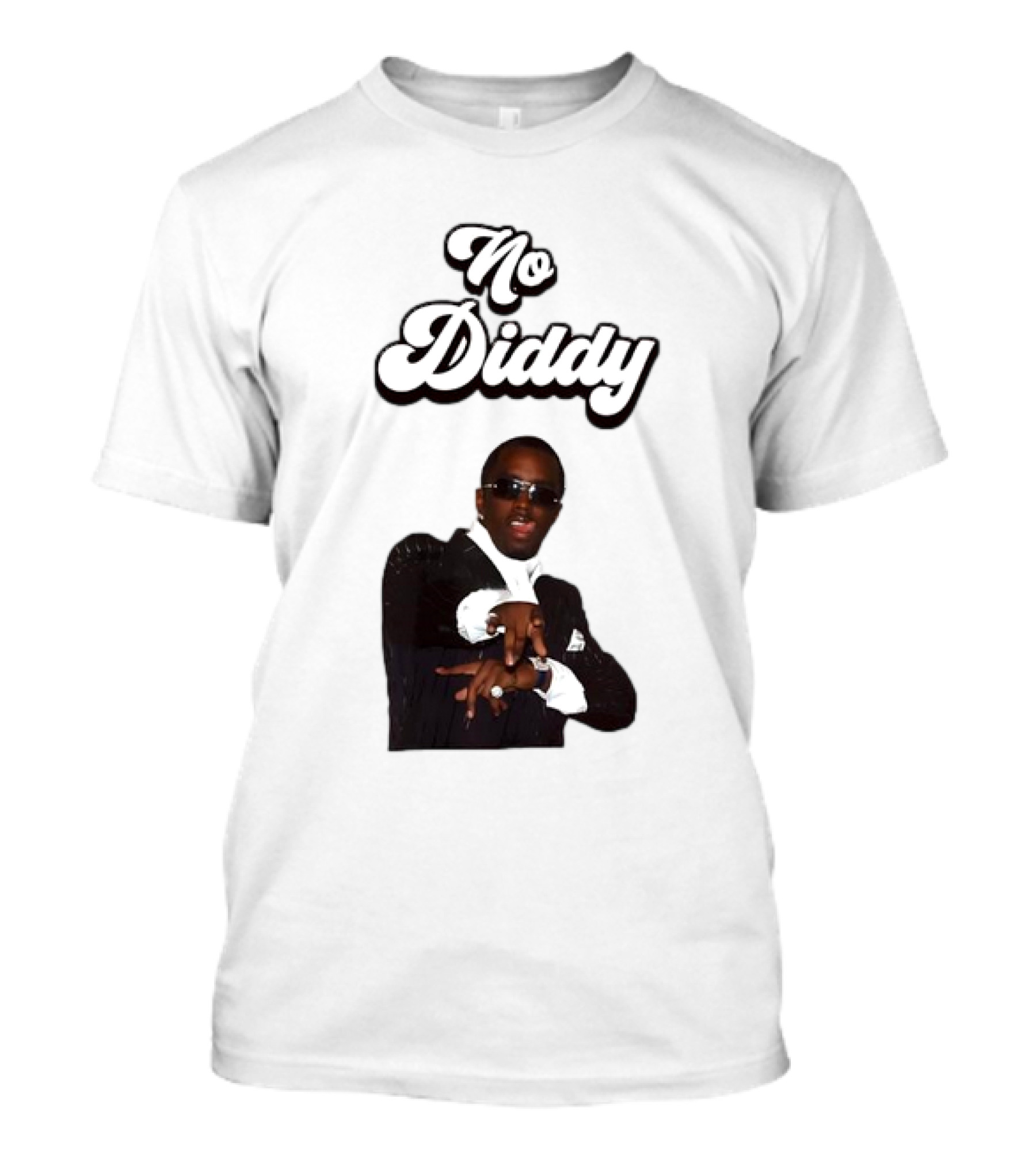 No Diddy Tongue Out Diddy Parody Sunglasses Swagger T-Shirt